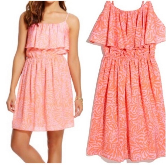 Lilly Pulitzer for Target Dresses & Skirts - Lilly Pulitzer Orange & Pink Jungle print dress